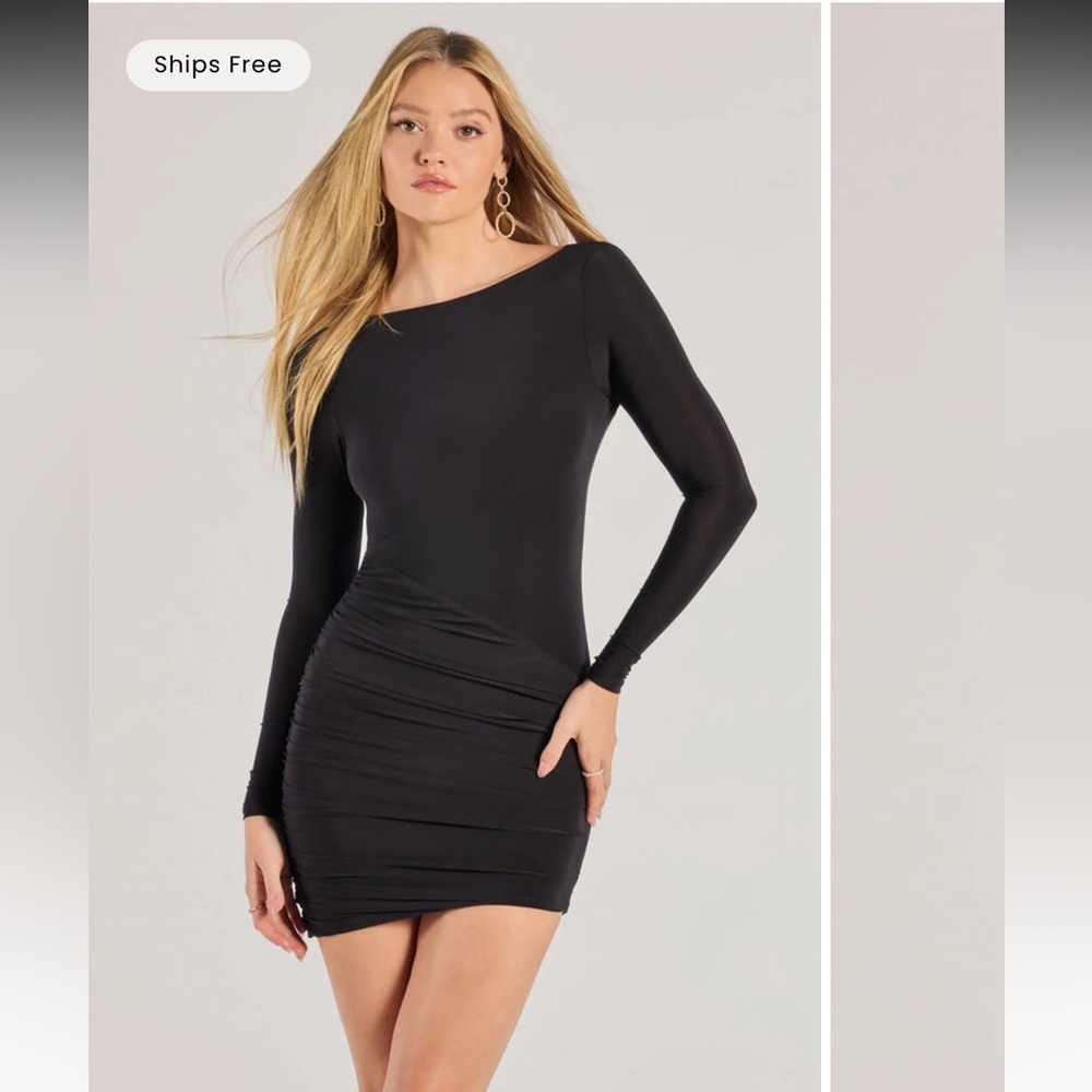 Windsor Black Long Sleeve Dress